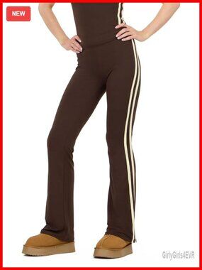 Women's Flare Leggings with Side Stripes